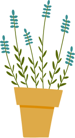 Illustration vectorielle d’un pot de fleurs