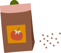 Illustration vectorielle d’un sac de graines de tomates