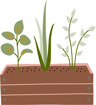 Illustration vectorielle d’un potager